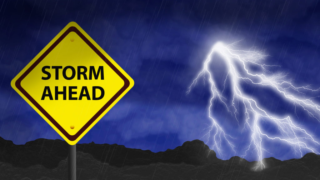 Image depicting storm ahead and lightning