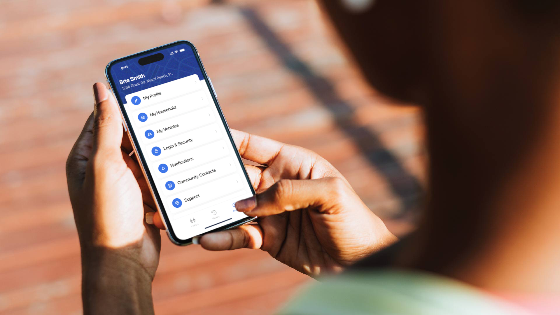 image of a user accessing the MyEnvera app home screen