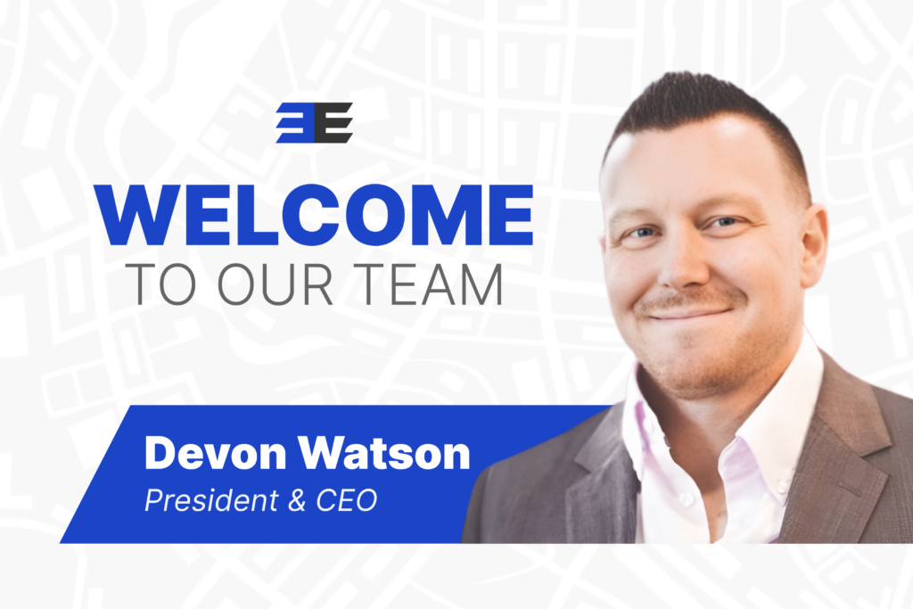 Portrait of Envera CEO with welcome message graphic